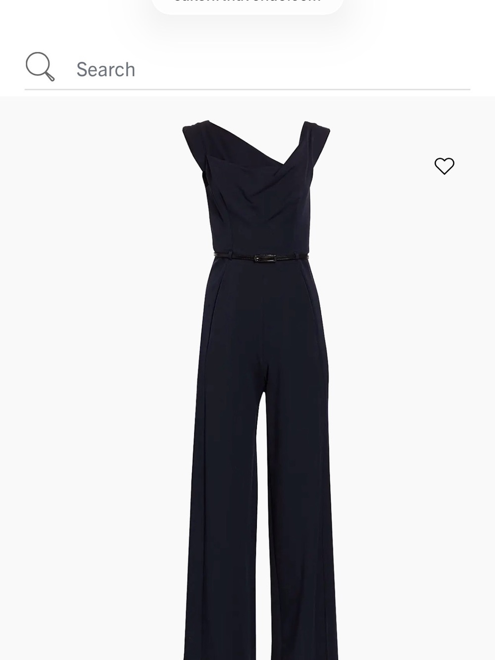 Black Halo Black Wide-Leg Jumpsuit with Belt